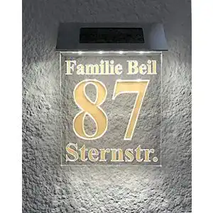 Solar-Hausnummer Jedwill Design Solar Stars, 190mm