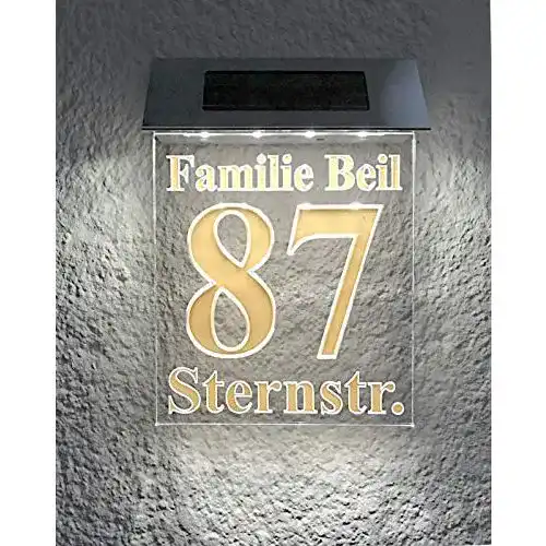 Solar-Hausnummer Jedwill Design Solar Stars, 190mm