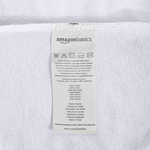 Spannbettlaken (200×200) Amazon Basics, Jersey, Weiß