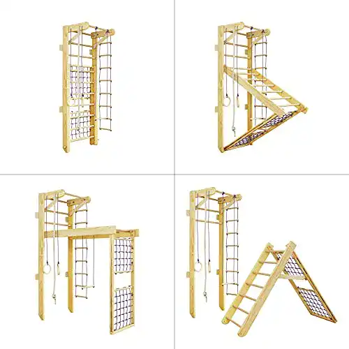 Sprossenwand Kinder Kidsmont Kombi-Sprossenwand 5-in1