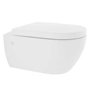 Spülrandloses WC Alpenberger Spülrandlose Hänge-Toilette, Set