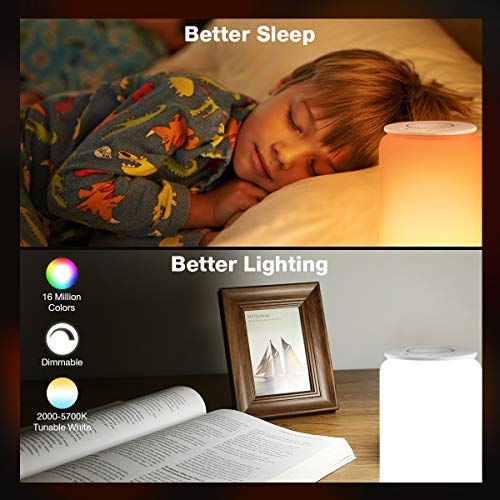 Stimmungslicht LEPRO Nachttischlampe Touch Dimmbar Smart