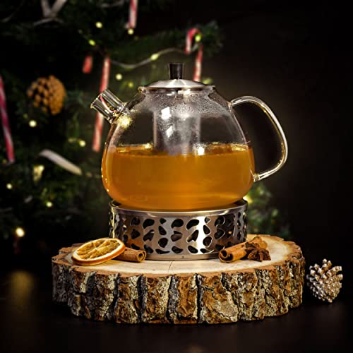 Teekanne mit Stövchen Cosumy 1500ml Set in Geschenkbox