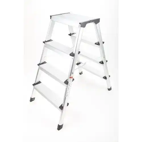 Trittleiter 4 Stufen point home point-home Leiter aus Alu