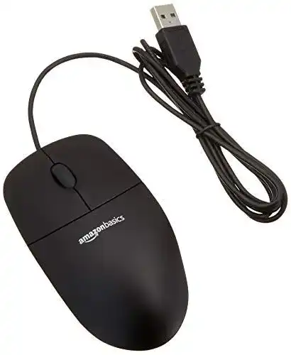 USB-Maus Amazon Basics, Optische Maus mit 3 Tasten