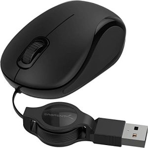 USB-Maus Sabrent Mäuse, Mini Reise, mit ausziehbarem Kabel