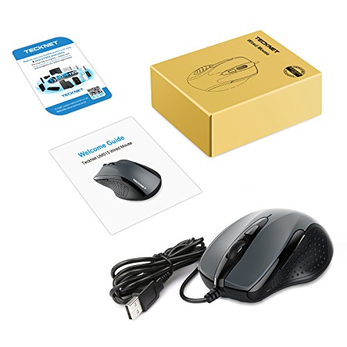 USB-Maus TECKNET Wired Maus Optical Business Mouse
