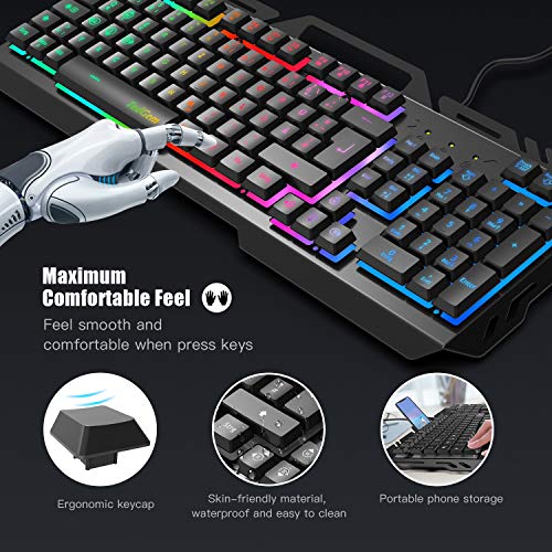 USB-Tastatur TedGem Gaming Tastatur, PC Gaming Tastatur PS4