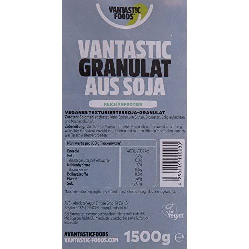 Veganes Hack Vantastic Foods Soja Granulat, vegan, 1,5 kg