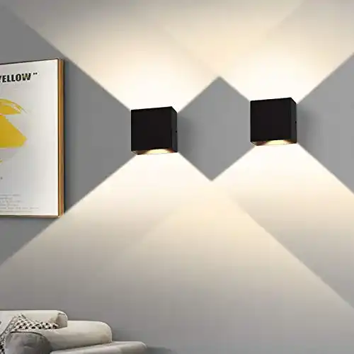 Wandleuchte OOWOLF Innen 2 Stücke, LED 3000K 6W, IP65