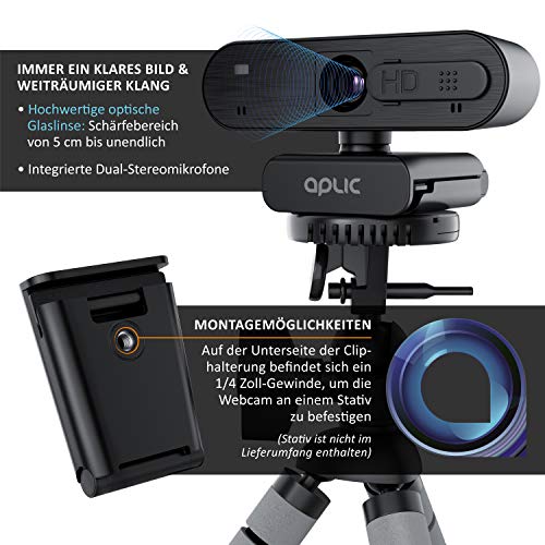 Webcam mit Mikrofon CSL-Computer CSL, Webcam Full HD 1080p