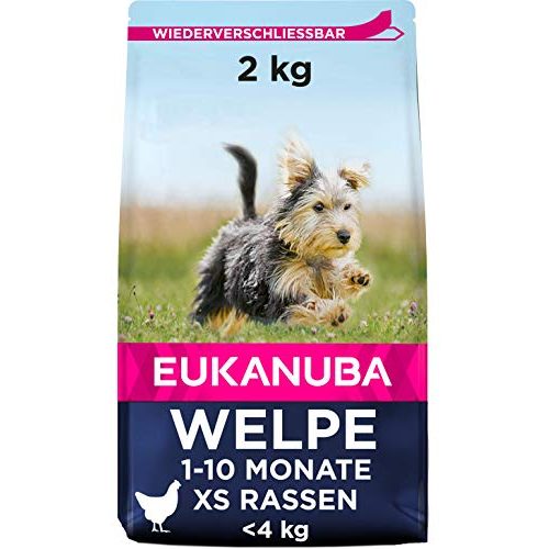 Welpen-Trockenfutter Eukanuba mit frischem Huhn, 2kg