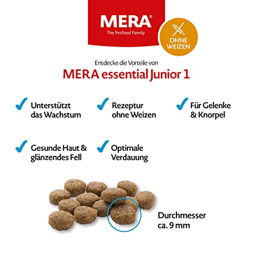 Welpen-Trockenfutter MERA essential Junior 1 mit Geflügel Protein