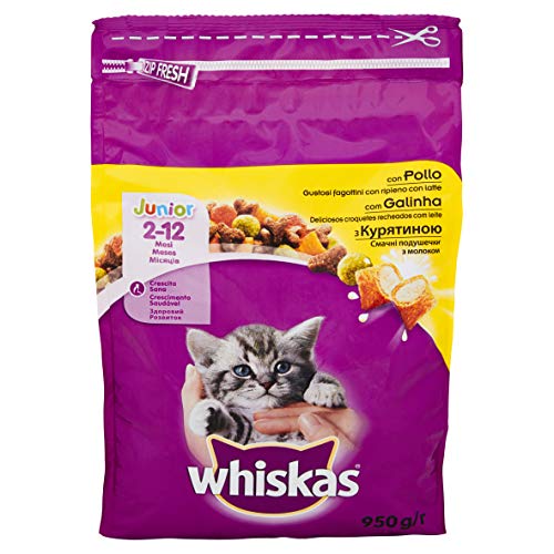 Whiskas-Katzenfutter whiskas Junior Katzenfutter Huhn, 5 x 950 g