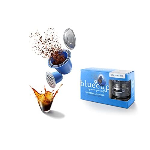 Wiederverwendbare Kaffeekapseln Bluecup, Starterpaket 2 Kapseln