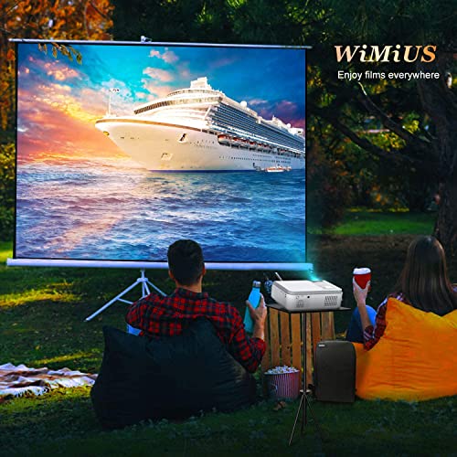 WLAN-Beamer WiMiUS Beamer, Full HD 1080P 8500 Lumen, 4K