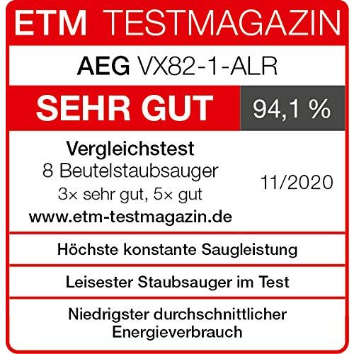 AEG-Staubsauger AEG VX82-1-ALR Staubsauger mit Beutel