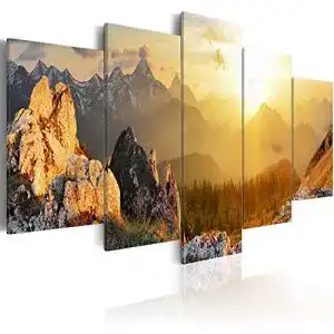 Akustikbild B&D XXL murando Landschaft Gebirge 100×50 cm