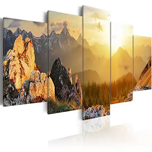 Akustikbild B&D XXL murando Landschaft Gebirge 100×50 cm