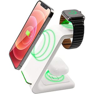 Apple watch charger Heuken 3 in 1 wireless charging station White