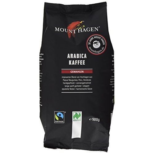 Bio-Kaffee Mount Hagen Röstkaffee gemahlen FairTrade, 500 g