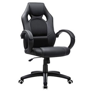 Bürostuhl SONGMICS Racing Stuhl Gaming Stuhl, schwarz