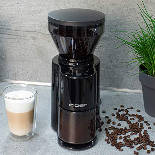 Elektrische Kaffeemühle Kegelmahlwerk Cloer 7520 aus Edelstahl