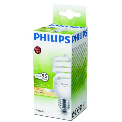 Energiesparlampen Philips Energiesparlampe Tornado 20 Watt