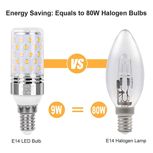 Energiesparlampen SanGlory E14 LED Mais Glühbirnen, 9W, 4er