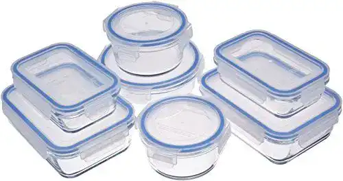 Frischhaltedosen aus Glas Amazon Basics, 14 -teiliges Set