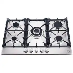 Gaskochfeld 5-flammig K&H ® 5 Zonen Edelstahl 76cm Wok
