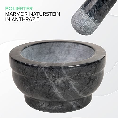 Granit-Mörser Coninx Mörser und Stößel Set, Antraciet Naturstein