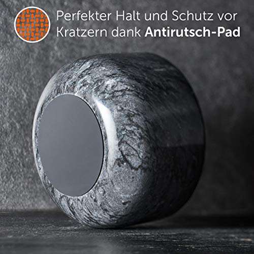 Granit-Mörser madeco Edler Marmor Mörser mit Stößel Ø 14 cm