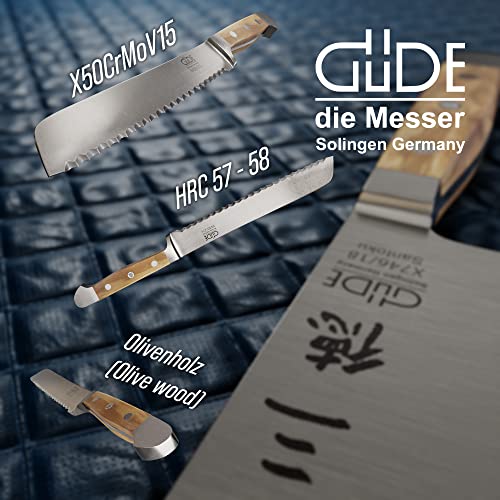 Güde-Brotmesser Güde GÜDE Solingen, 21 cm, Olivenholz