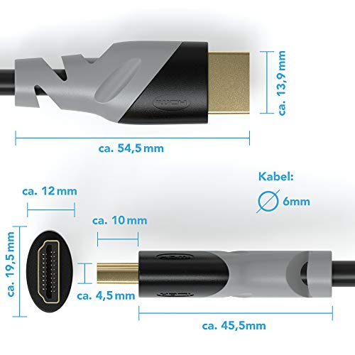 HDMI-Kabel (10m) JAMEGA 10m, HDMI Kabel 4K 60Hz Ultra HD