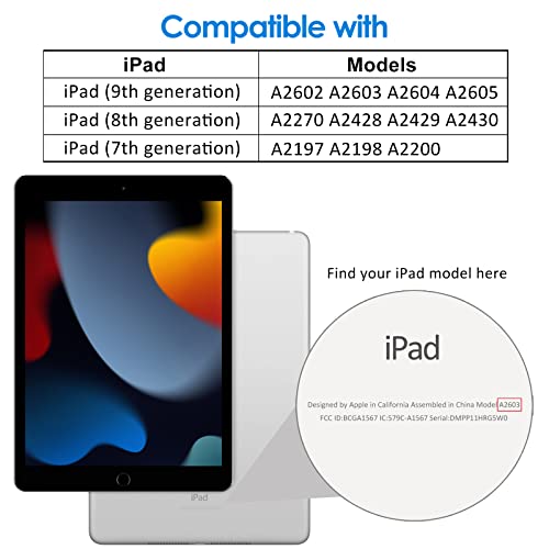 iPad-8-Generation-Hülle JETech Hülle Kompatibel mit iPad 9/8/7