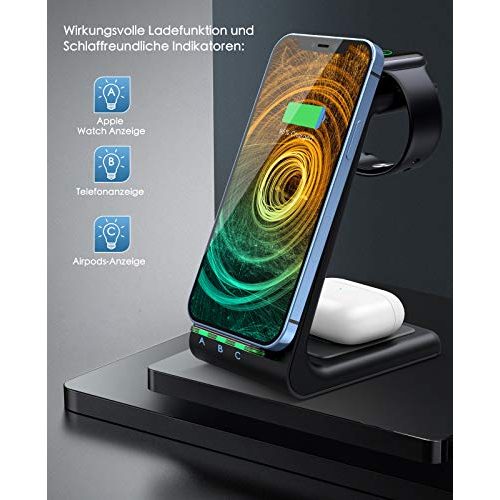 iPhone-Ladestation Orshinal Wireless Charger 3 in 1 Induktiv