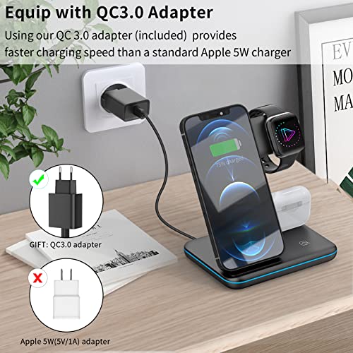 iPhone-Ladestation POWERGIANT 3 in 1 Wireless Charger, Qi 15W