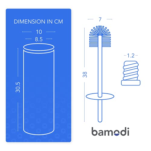 Klobürste Bamodi Set aus 2 Edelstahl und 2 Behälter