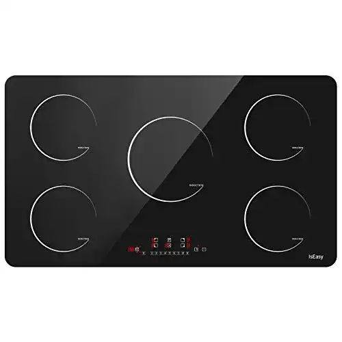 Kochfeld 90 cm Saiyun 5-Zonen-Induktionskochfeld, Glas