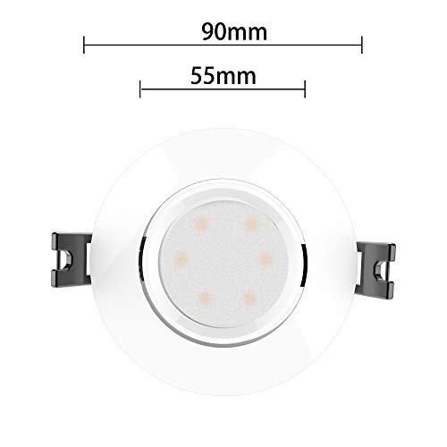 LED-Spot dimmbar KEJA LED Einbaustrahler Dimmbar, 6 x 5W