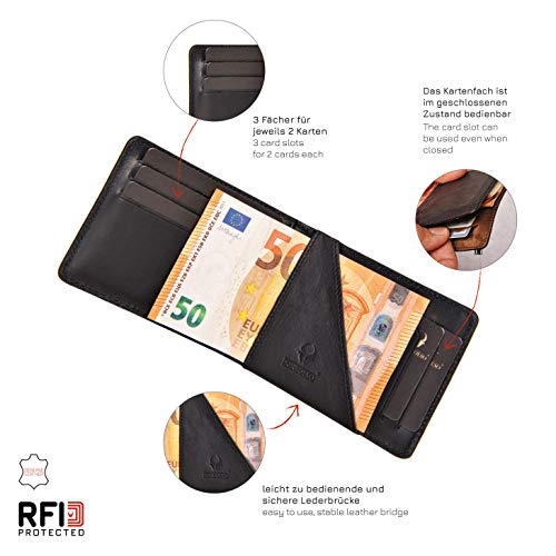 Magic Wallet DONBOLSO ® Madrid Geldbörse Leder mit RFID