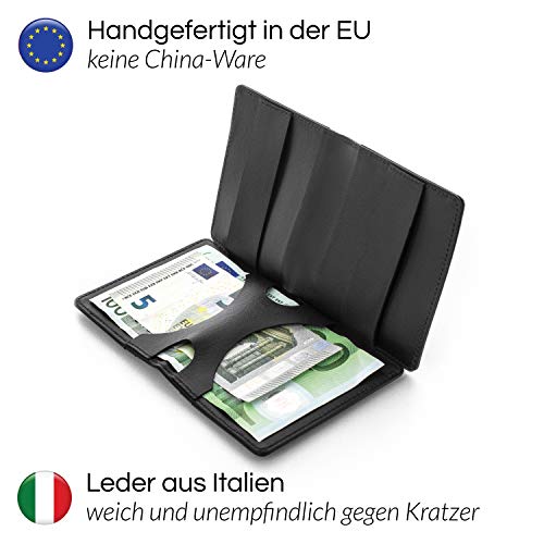 Magic Wallet Jaimie Jacobs Flapstar Leder, RFID-Schutz, Schwarz