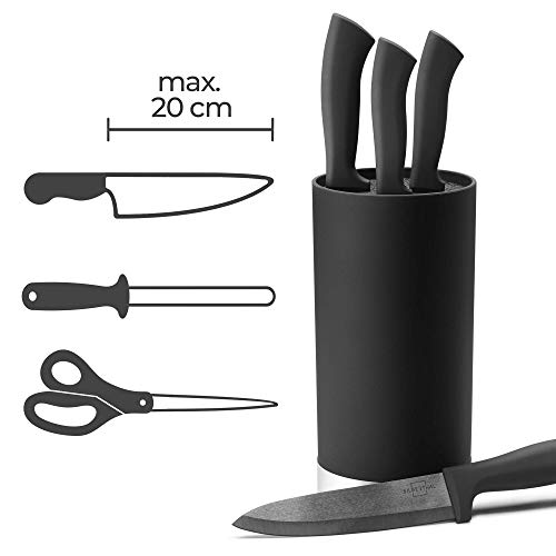 Messerblock ohne Messer SILBERTHAL Universal, rund, schwarz