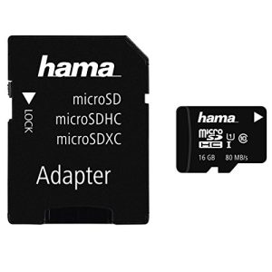 Micro-SD 16GB Hama microSDHC 16GB Class 10 UHS-I 80MB/s