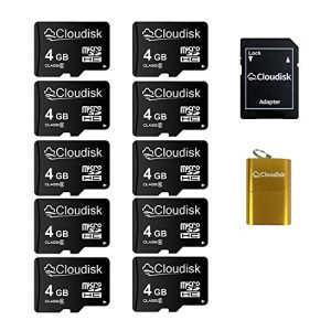 Micro-SD 4GB Cloudisk 10er Pack mit 1X MicroSD-Adapter