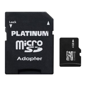 Micro-SD 4GB PLATINUM Class 10 inkl. SD Adapter schwarz