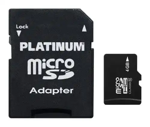 Micro-SD 4GB PLATINUM Class 10 inkl. SD Adapter schwarz