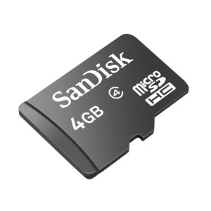 Micro-SD 4GB SanDisk Micro SDHC 4GB Class 4 Speicherkarte