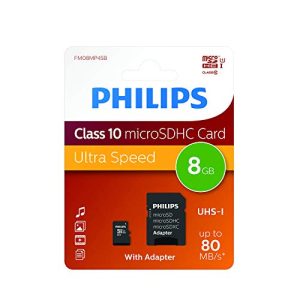 Micro-SD 8GB Philips Micro SDHC Card 8GB Class 10 incl. Adapter
